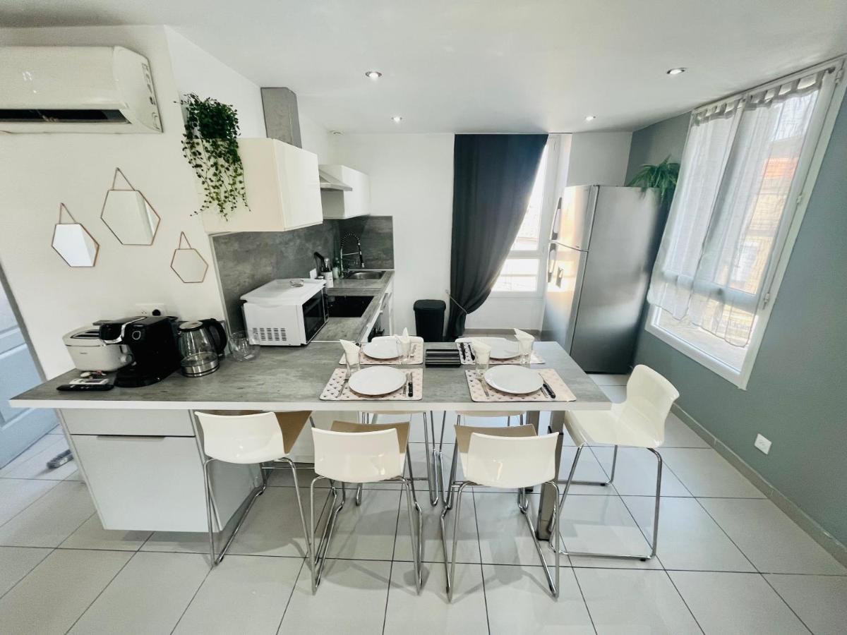 Superbe Duplex Design Neuf 2 Chambres, Climatise Tout Confort, Facile D,Acces Stationnement Gratuit 马赛 外观 照片